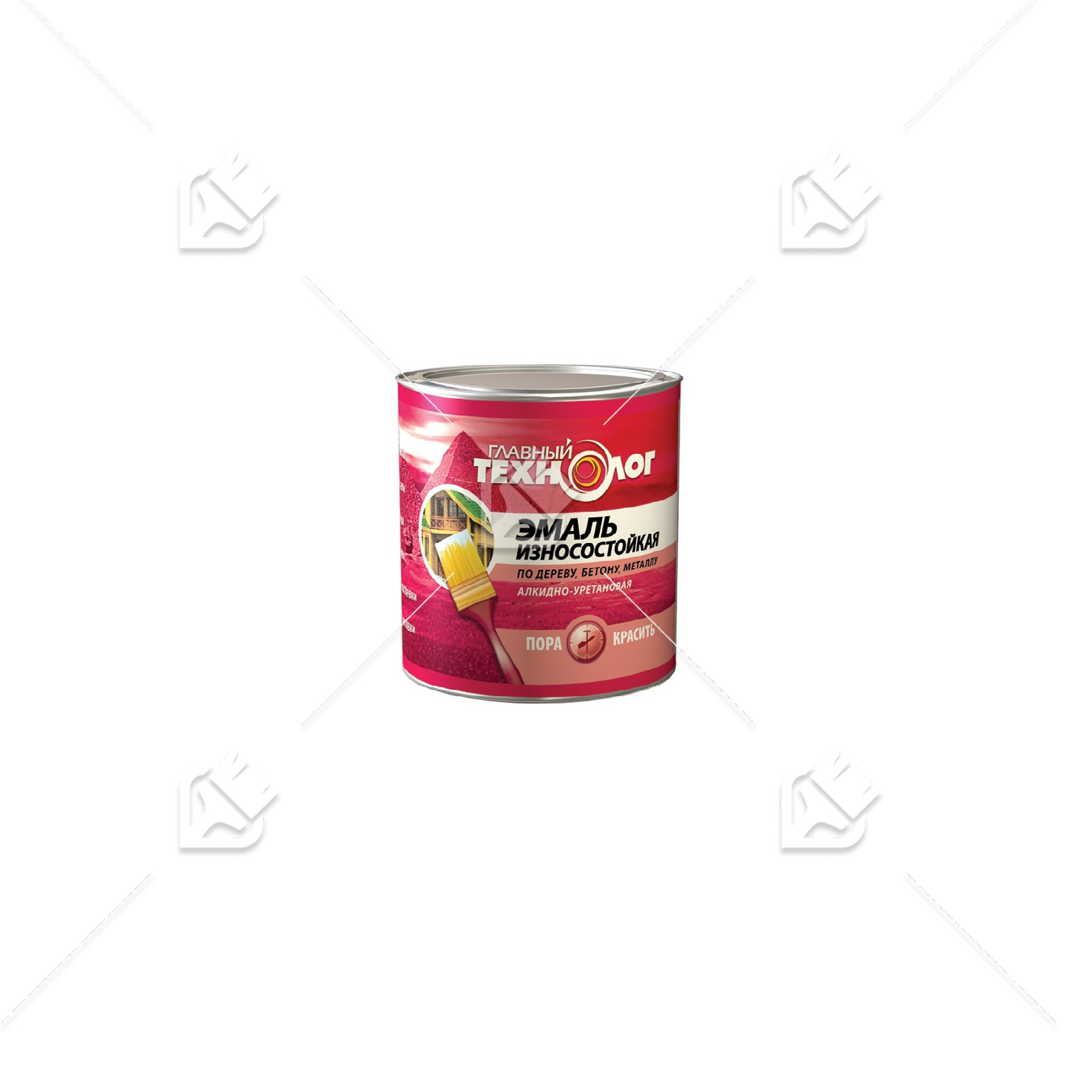 Эмаль универсальная алкидно-уретановая износостойкая Главный Технолог синяя 0,75 л.