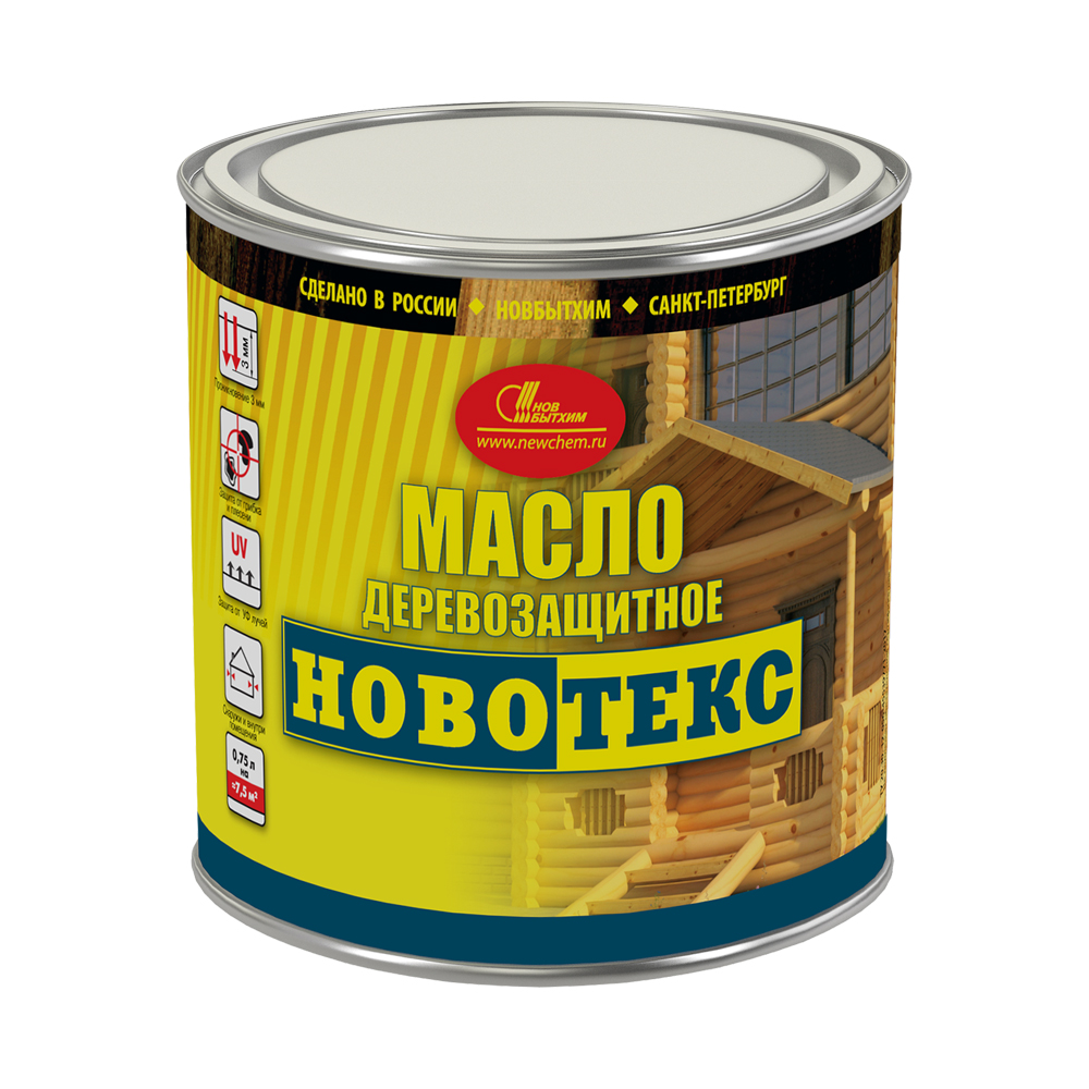 Масло деревозащитное Новбытхим Новотекс бесцветное 0,75 л.