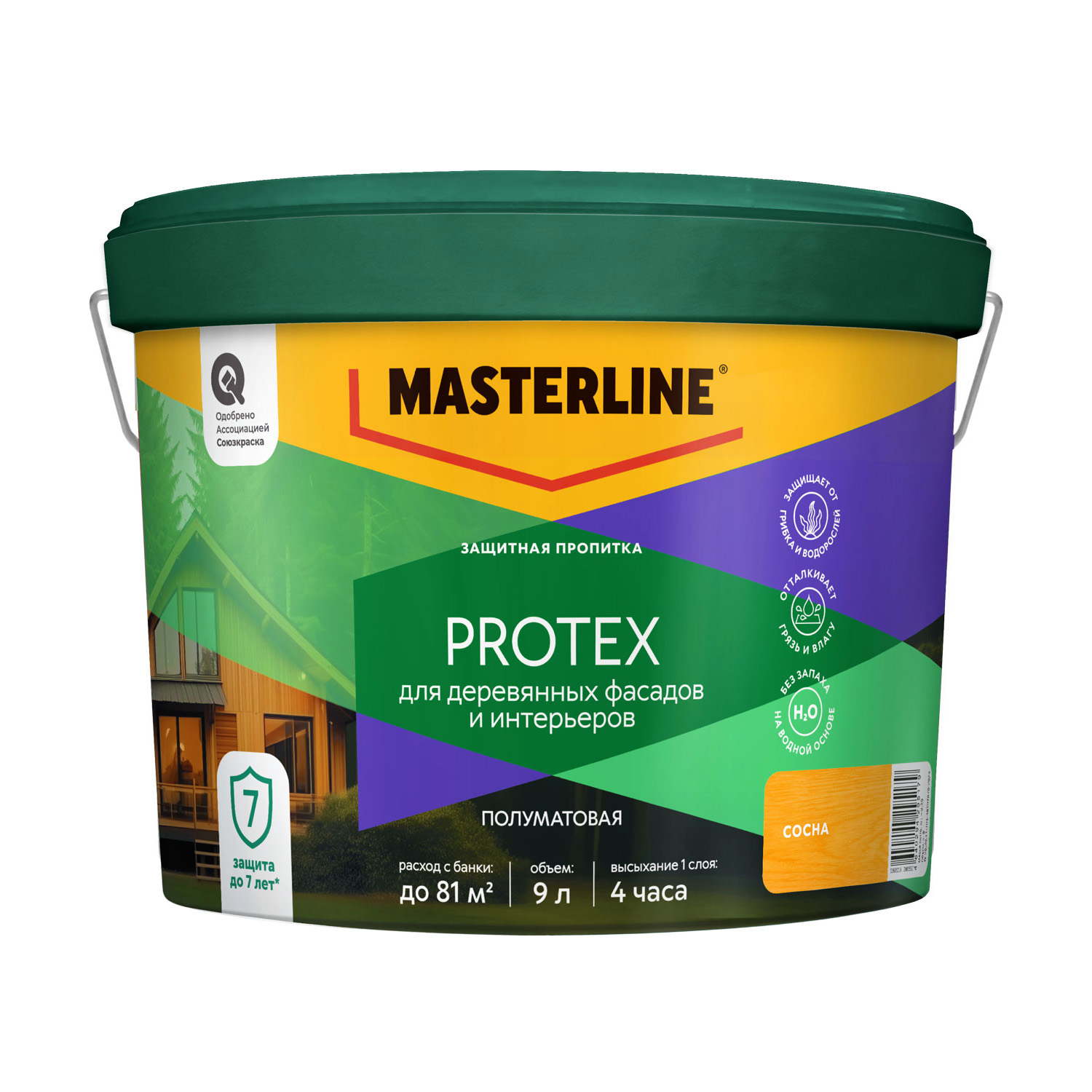 Защитная пропитка Masterline Protex Сосна 9л