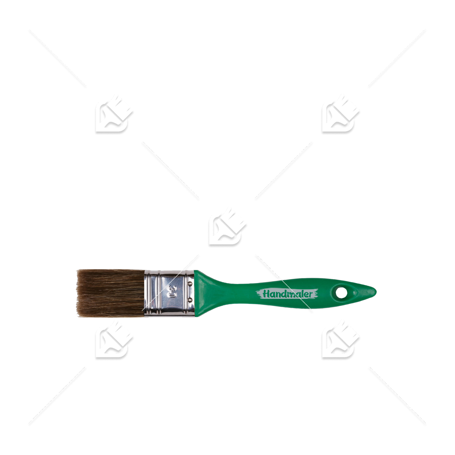 Кисть плоская Handmaler Green смешанная щетина пластиковая ручка 30 мм.