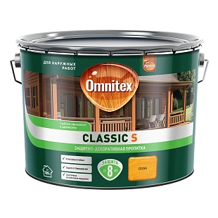 Защитно-декоративная пропитка Omnitex Classic S Сосна 9л