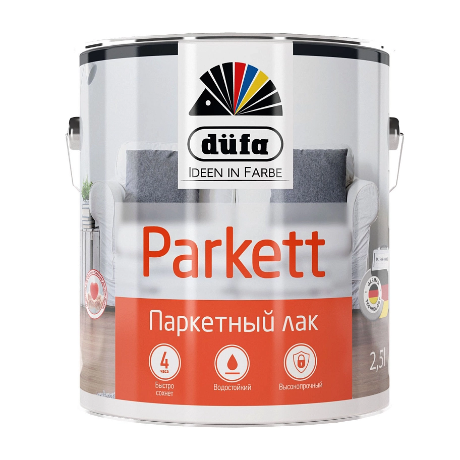 Лак паркетный алкидно-уретановый Dufa Parkett полуматовый 0,75 л