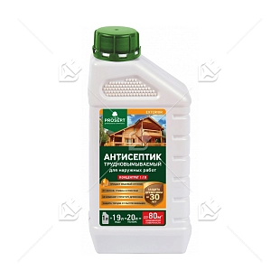 Антисептик защитный для древесины водный Prosept Exterior концентрат 1:19 1 л.