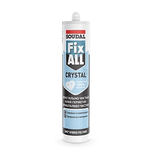 Клей-герметик универсальный Soudal Fix All Crystal прозрачный 290 мл