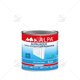 Эмаль для радиаторов Alpa Alpalaque полуматвая белая 0,5 л.