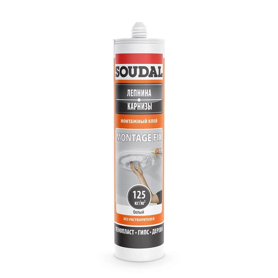 Клей универсальный на водной основе Soudal Montage Fix белый 280 мл