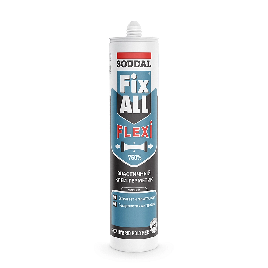 Клей-герметик универсальный Soudal Fix All Flexi черный 290 мл