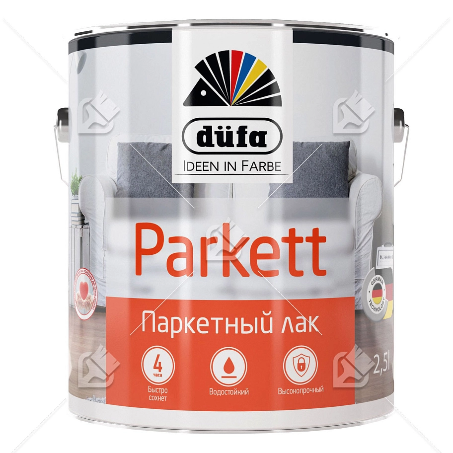 Лак паркетный алкидно-уретановый Dufa Parkett полуматовый 0,75 л