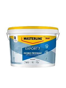Краска для стен и потолков латексная Masterline Export-7 матовая база BC 9 л