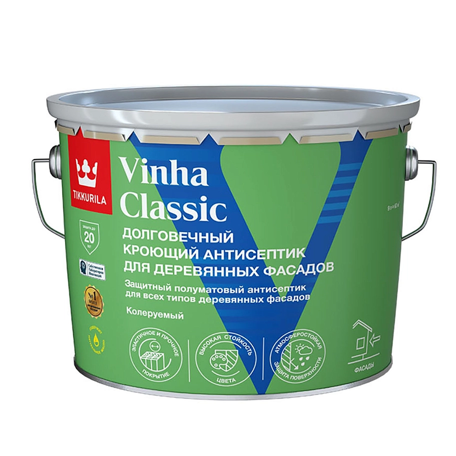 Антисептик кроющий Tikkurila VINHA CLASSIC WA полуматовый 9л