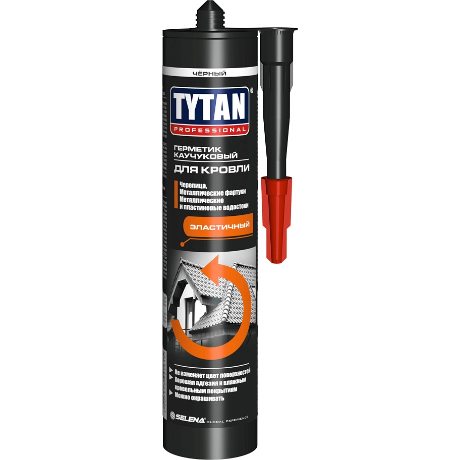 Герметик каучуковый кровельный Tytan Professional черный 310 мл