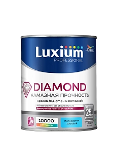 Краска для стен и потолков водно-дисперсионная Luxium Diamond Matt матовая база BC 0,9 л